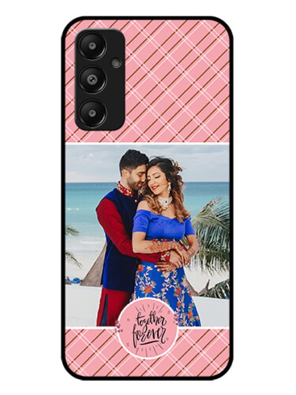 Custom Galaxy M14 4G Custom Glass Phone Case - Together Forever Design