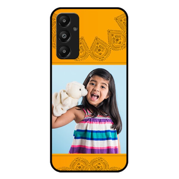 Galaxy M14 4G Custom Glass Phone Case - Photo Wedding Design