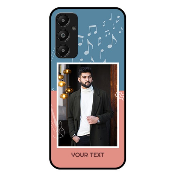 Galaxy M14 4G Custom Glass Phone Case - With Color Musical Note Design Galaxy M14 4G Custom Glass Phone Case - With Color Musical Note Design