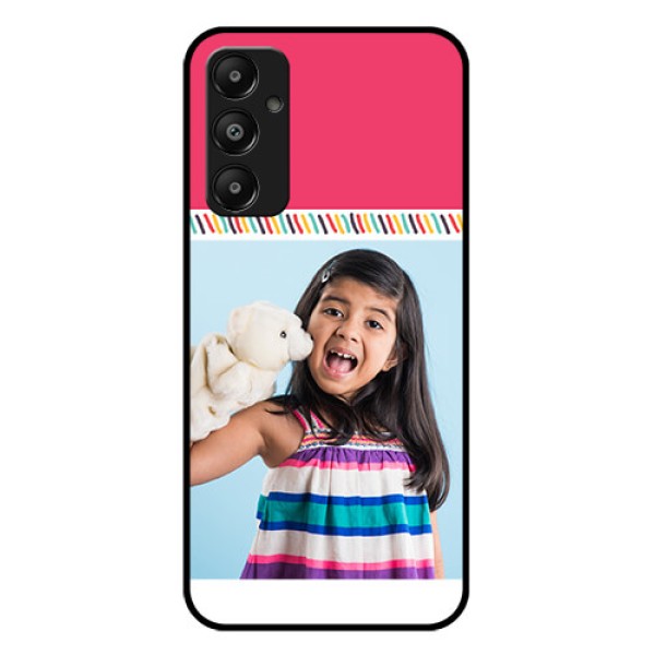 Galaxy M14 4G Custom Glass Phone Case - Line Art Design