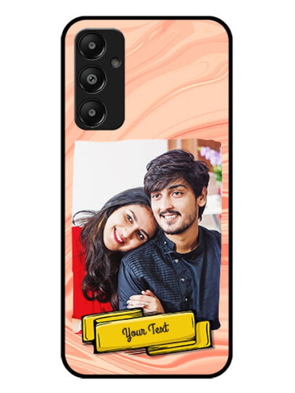 Custom Galaxy M14 4G Custom Glass Phone Case - Marble Texture Design