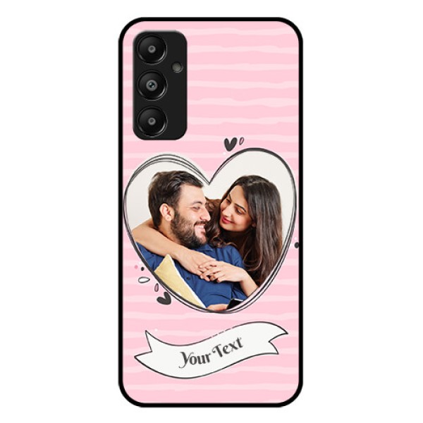 Galaxy M14 4G Custom Glass Phone Case - Vintage Heart Design