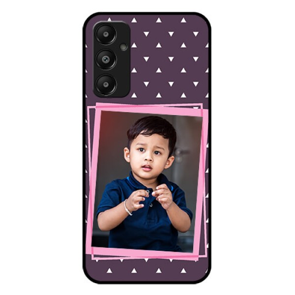 Galaxy M14 4G Custom Glass Phone Case - Triangle Pattern Dotted Design