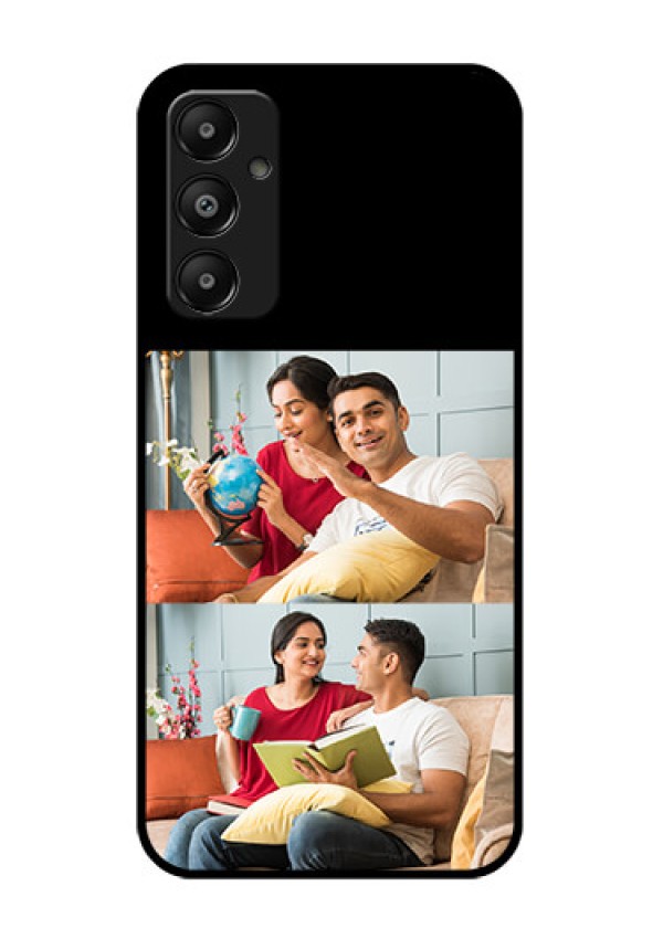 Galaxy M14 4G Custom Glass Phone Case - 2 Images Design