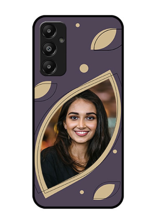 Galaxy M14 4G Custom Glass Phone Case - Falling Leaf Design