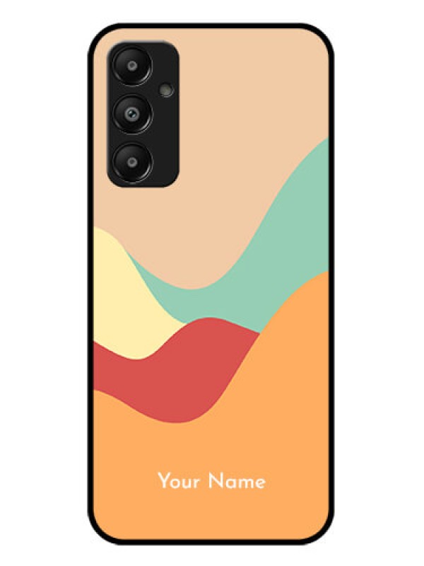 Custom Galaxy M14 4G Custom Glass Phone Case - Ocean Waves Multi - Colour Design