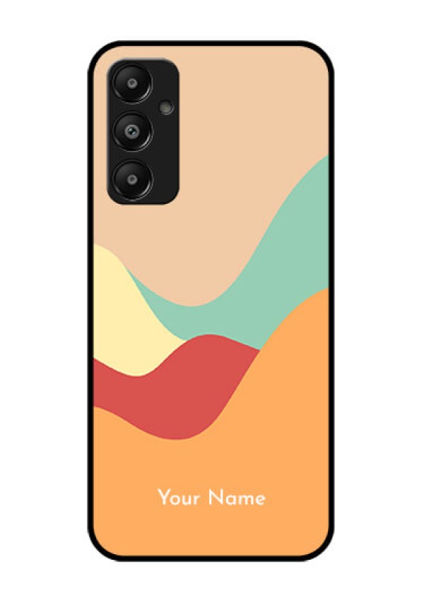 Galaxy M14 4G Custom Glass Phone Case - Ocean Waves Multi - Colour Design