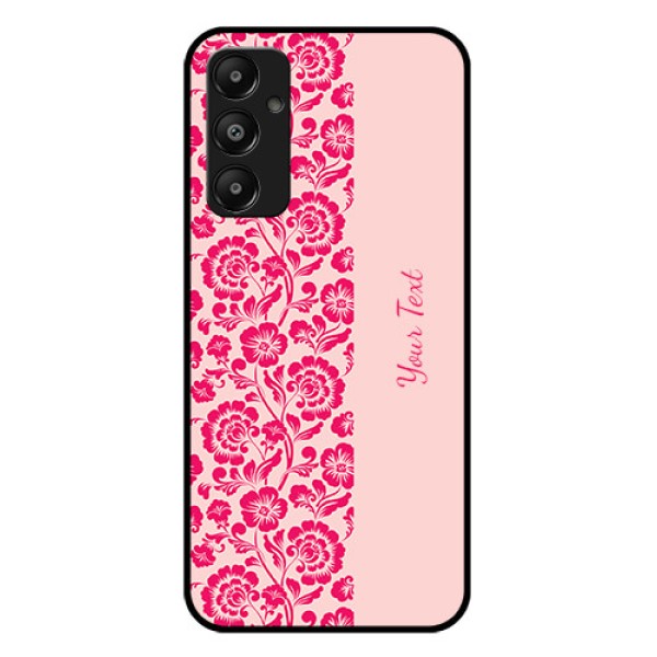 Galaxy M14 4G Custom Glass Phone Case - Attractive Floral Pattern Design Galaxy M14 4G Custom Glass Phone Case - Attractive Floral Pattern Design