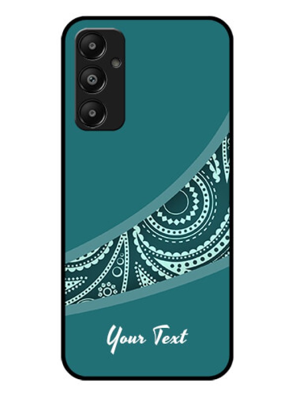 Custom Galaxy M14 4G Custom Glass Phone Case - Semi Visible Floral Design