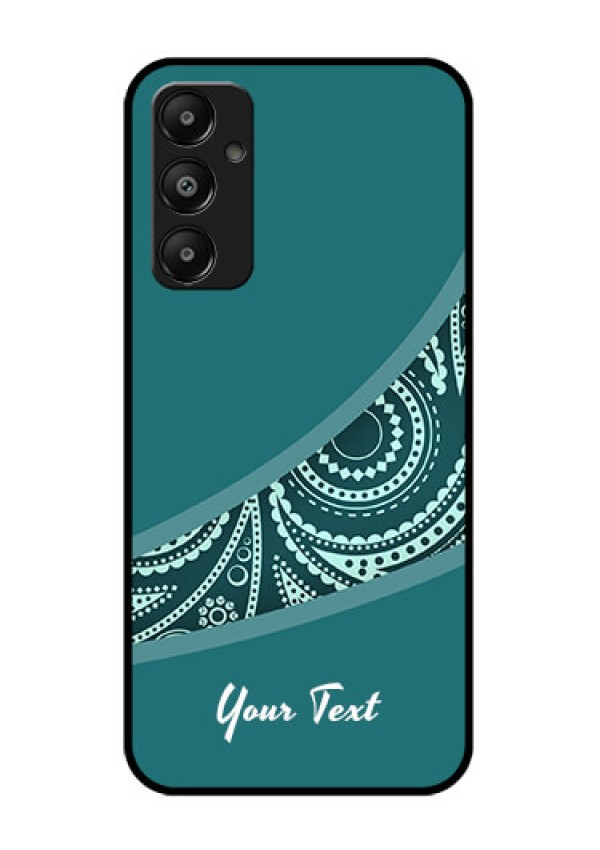 Galaxy M14 4G Custom Glass Phone Case - Semi Visible Floral Design