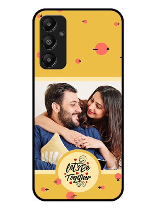 Custom Galaxy M14 4G Custom Glass Phone Case - Lets Be Together Design