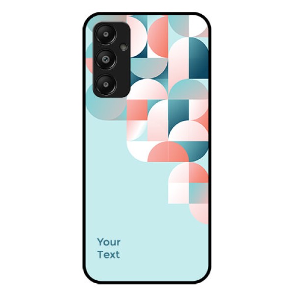 Galaxy M14 4G Custom Glass Phone Case - Stylish Semi - Circle Pattern Design Galaxy M14 4G Custom Glass Phone Case - Stylish Semi - Circle Pattern Design