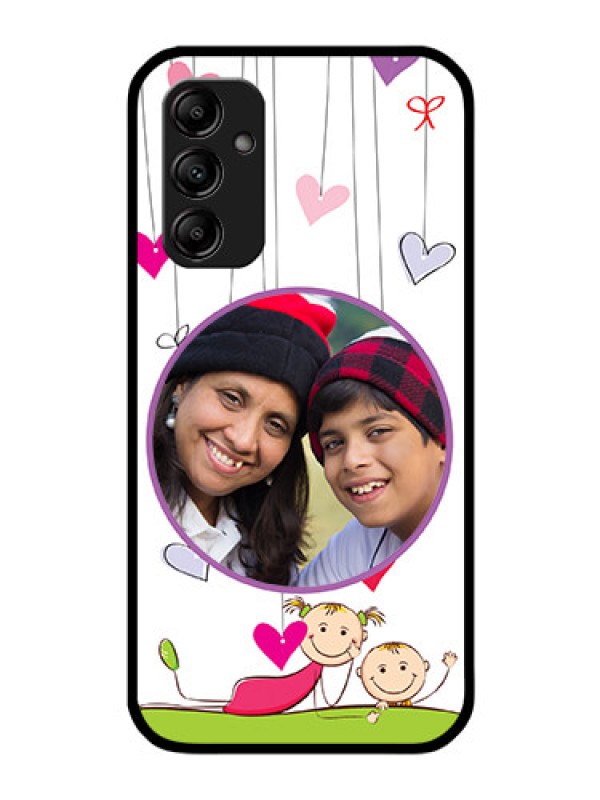 Custom Galaxy M14 5G Photo Printing on Glass Case - Cute Kids Phone Case Design