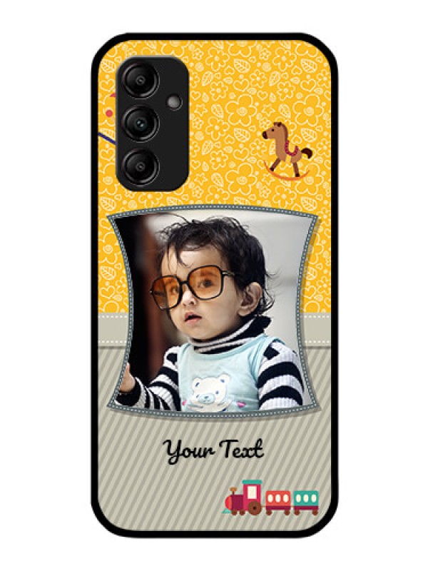 Custom Galaxy M14 5G Personalized Glass Phone Case - Baby Picture Upload Design