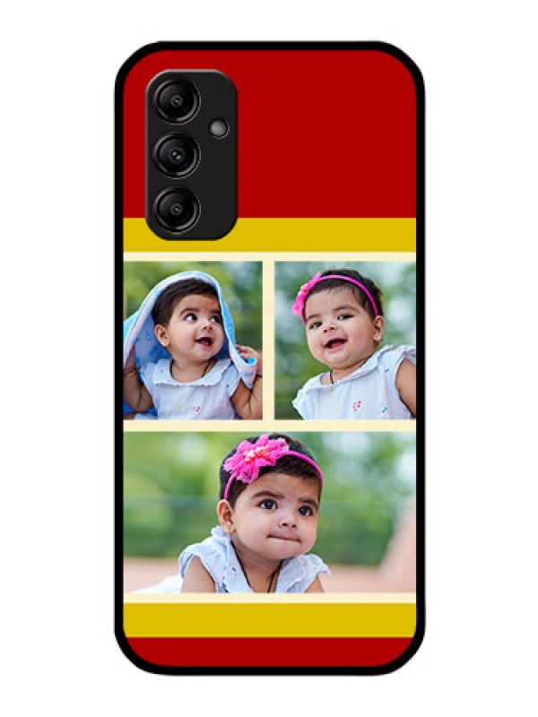 Custom Galaxy M14 5G Custom Glass Mobile Case - Multiple Pic Upload Design