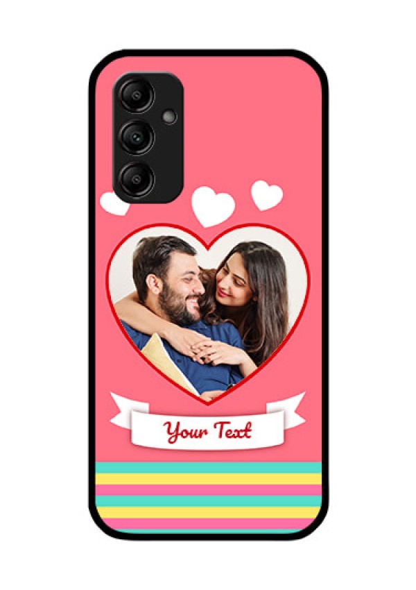 Galaxy M14 5G Photo Printing on Glass Case - Love Doodle Design