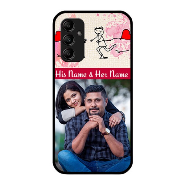 Galaxy M14 5G Photo Printing on Glass Case - You and Me Case Design Galaxy M14 5G Photo Printing on Glass Case - You and Me Case Design