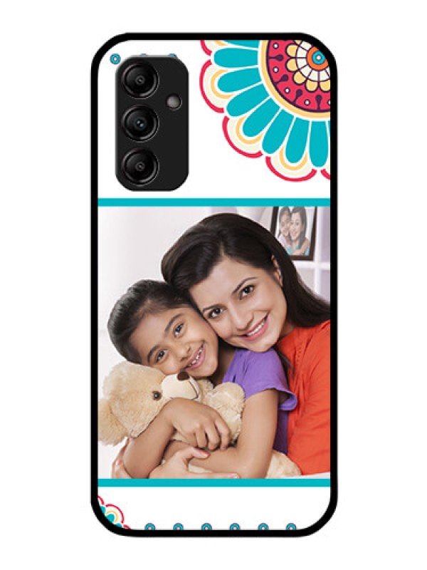 Custom Galaxy M14 5G Custom Glass Phone Case - Flower Design