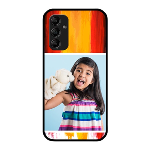 Galaxy M14 5G Personalized Glass Phone Case - Multi Color Design