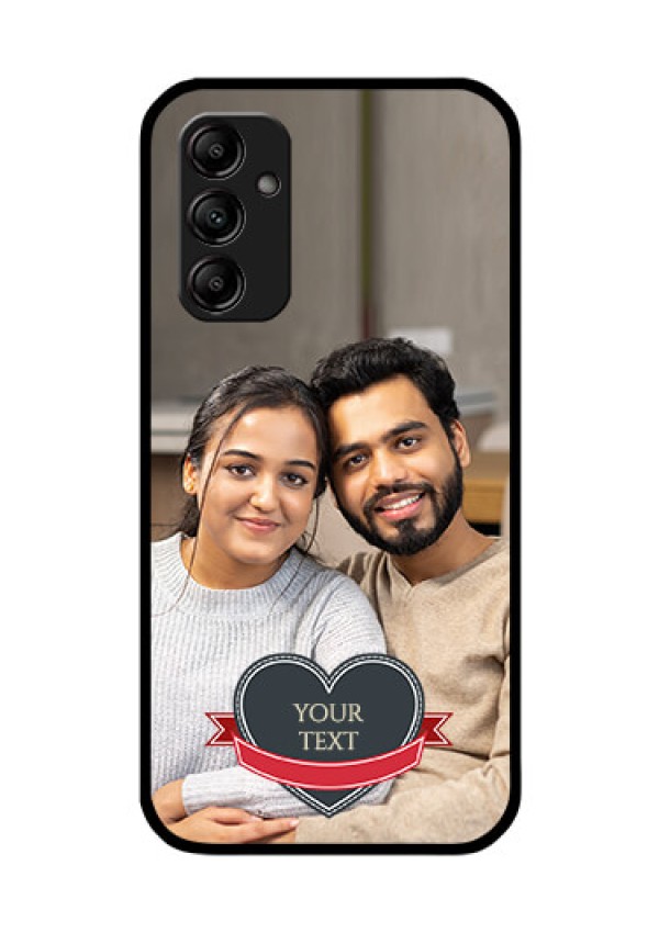 Galaxy M14 5G Custom Glass Phone Case - Just Married Couple Design