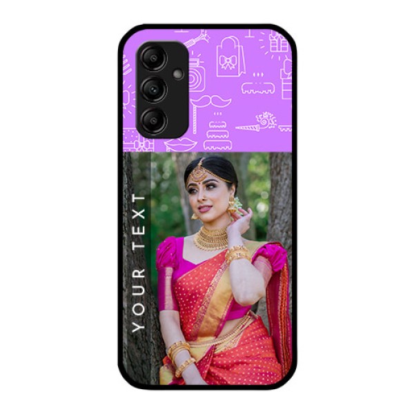 Galaxy M14 5G Custom Glass Mobile Case - Birthday Icons Design