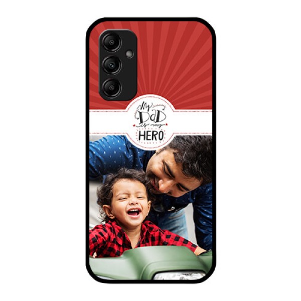 Galaxy M14 5G Photo Printing on Glass Case - My Dad Hero Design