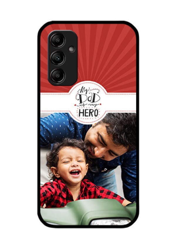 Galaxy M14 5G Photo Printing on Glass Case - My Dad Hero Design