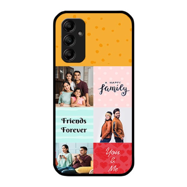 Galaxy M14 5G Personalized Glass Phone Case - Images with Quotes Design