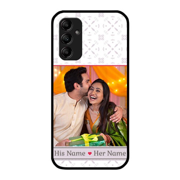 Galaxy M14 5G Custom Glass Mobile Case - with Photo and Ethnic Design Galaxy M14 5G Custom Glass Mobile Case - with Photo and Ethnic Design