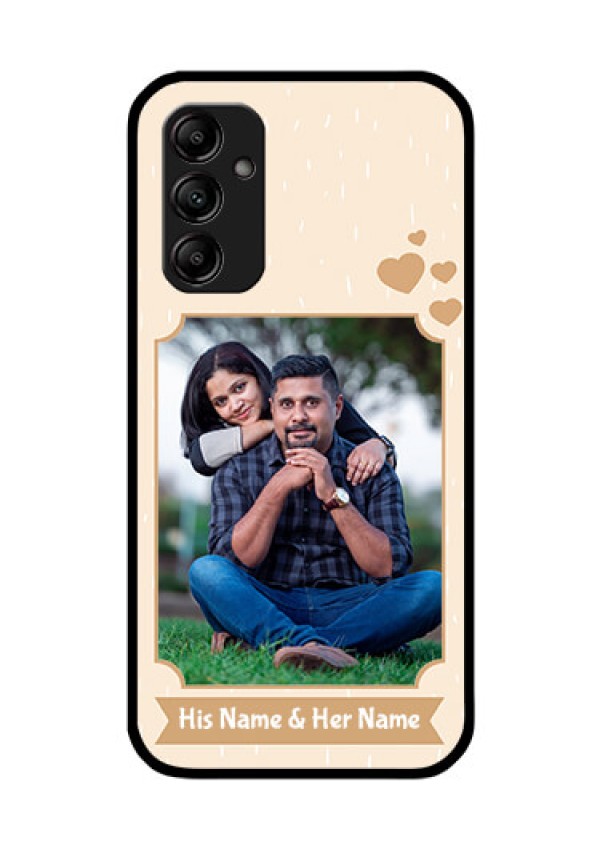 Galaxy M14 5G Custom Glass Phone Case - with confetti love design