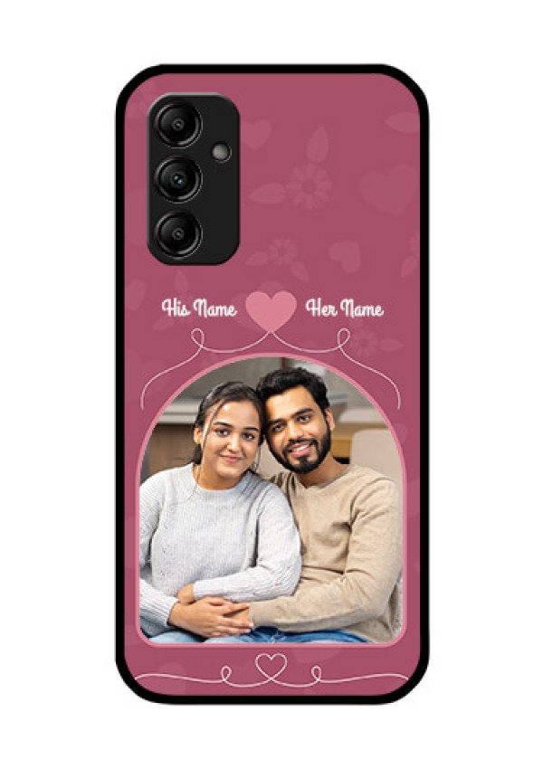 Galaxy M14 5G Photo Printing on Glass Case - Love Floral Design