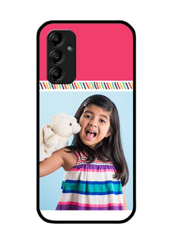 Galaxy M14 5G Personalized Glass Phone Case - Line art design