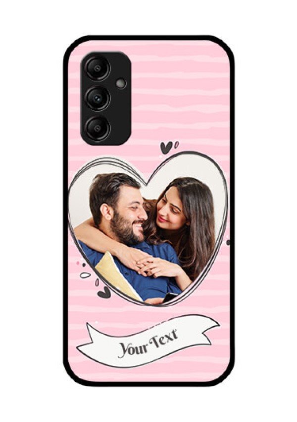 Galaxy M14 5G Custom Glass Phone Case - Vintage Heart Design