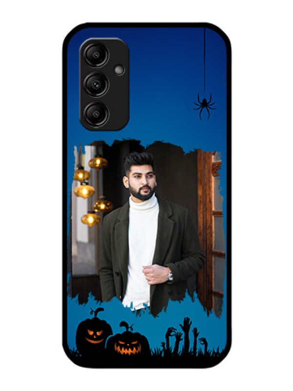 Custom Galaxy M14 5G Photo Printing on Glass Case - with pro Halloween design