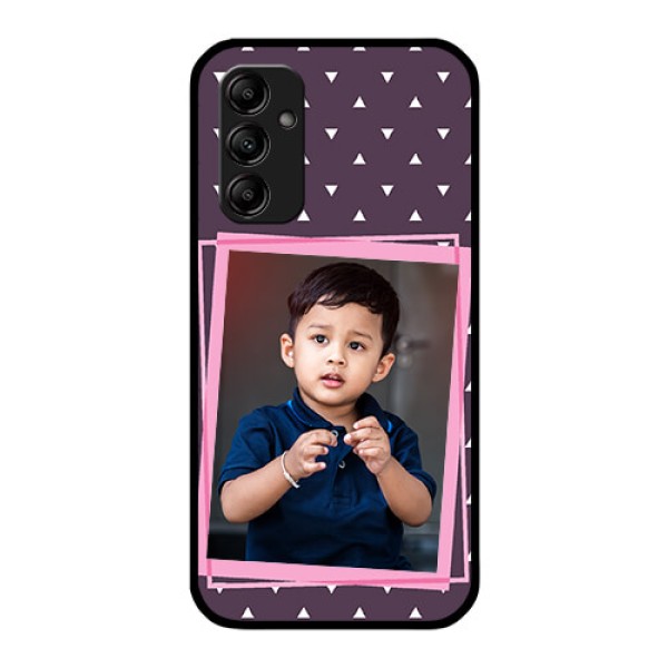 Galaxy M14 5G Custom Glass Mobile Case - Triangle Pattern Dotted Design