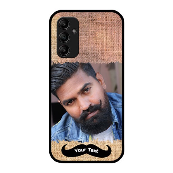 Galaxy M14 5G Personalized Glass Phone Case - with Texture Design