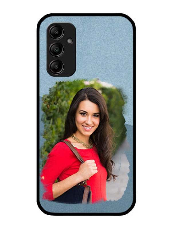 Custom Galaxy M14 5G Custom Glass Mobile Case - Grunge Line Art Design