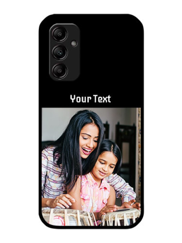 Custom Galaxy M14 5G Photo with Name on Glass Phone Case