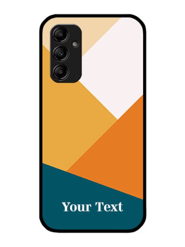 Custom Galaxy M14 5G Personalized Glass Phone Case - Stacked Multi-colour Design