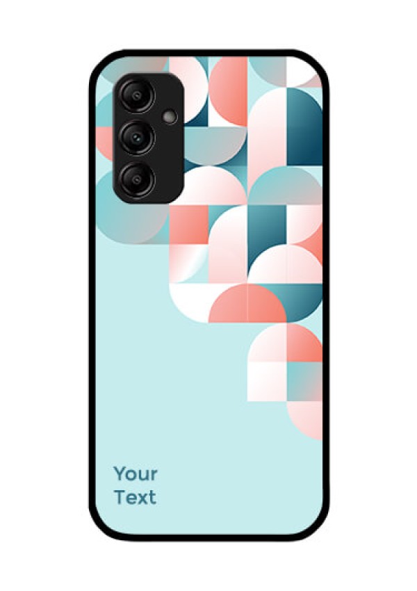 Galaxy M14 5G Custom Glass Phone Case - Stylish Semi-circle Pattern Design