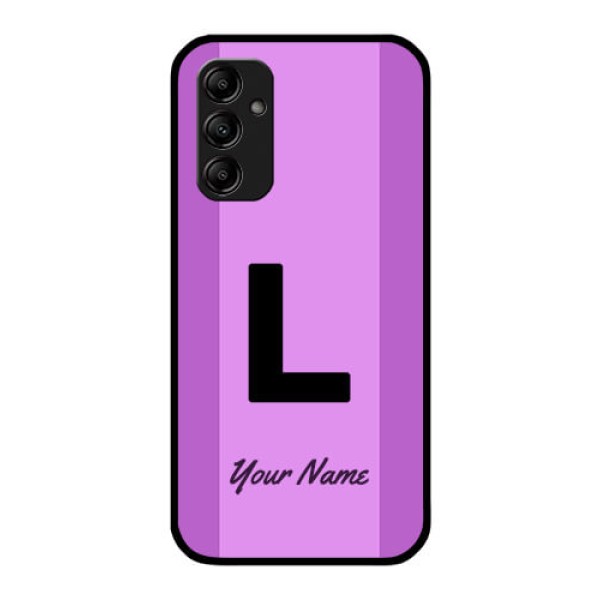 Galaxy M14 5G Custom Glass Phone Case - Tricolor custom text Design