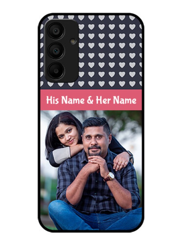 Custom Galaxy M15 5G Custom Glass Phone Case - Love Symbols Design
