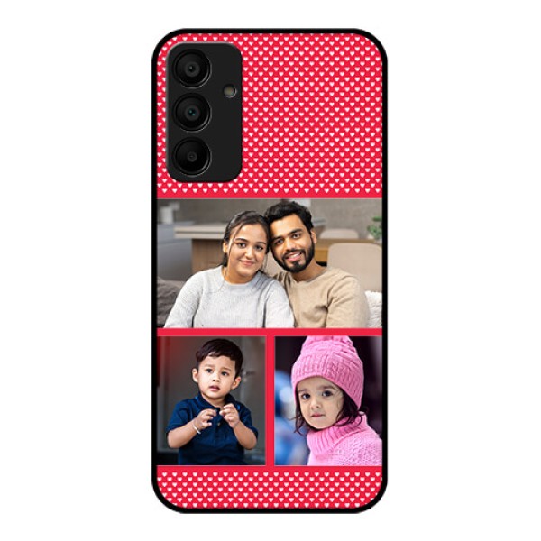 Galaxy M15 5G Custom Glass Phone Case - Bulk Photo Upload Design