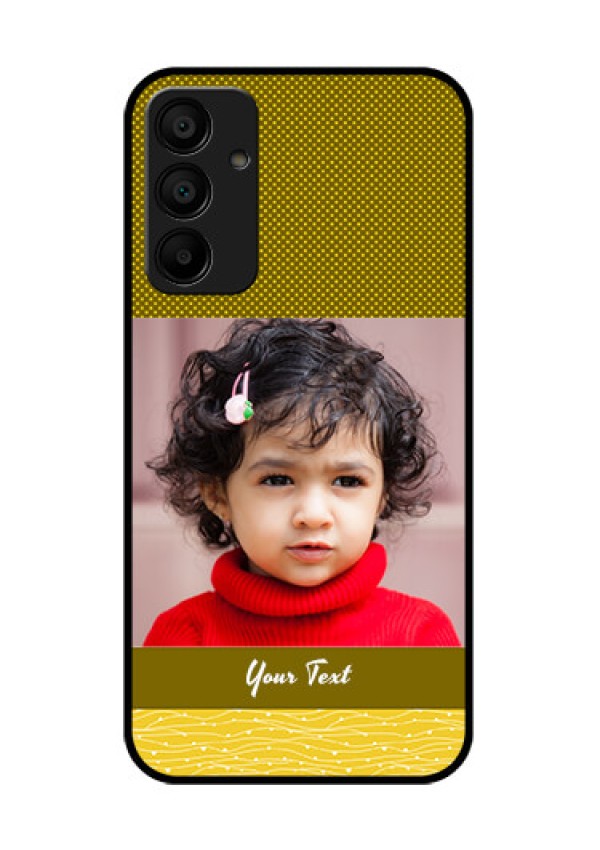 Galaxy M15 5G Custom Glass Phone Case - Simple Green Color Design