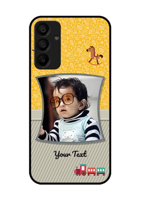 Galaxy M15 5G Custom Glass Phone Case - Baby Picture Upload Design