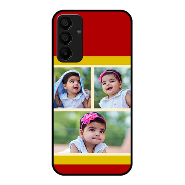 Galaxy M15 5G Custom Glass Phone Case - Multiple Pic Upload Design