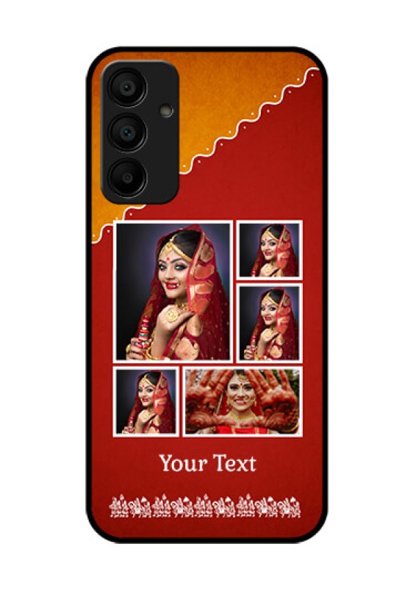 Galaxy M15 5G Custom Glass Phone Case - Wedding Pic Upload Design