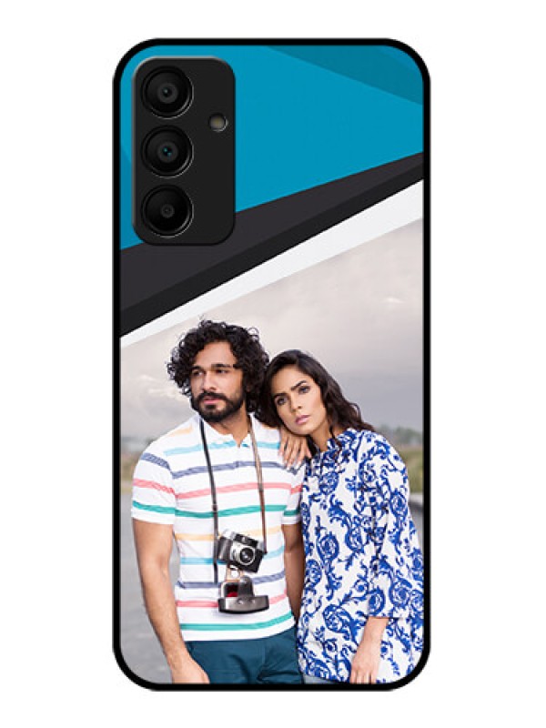 Custom Galaxy M15 5G Custom Glass Phone Case - Simple Pattern Photo Upload Design