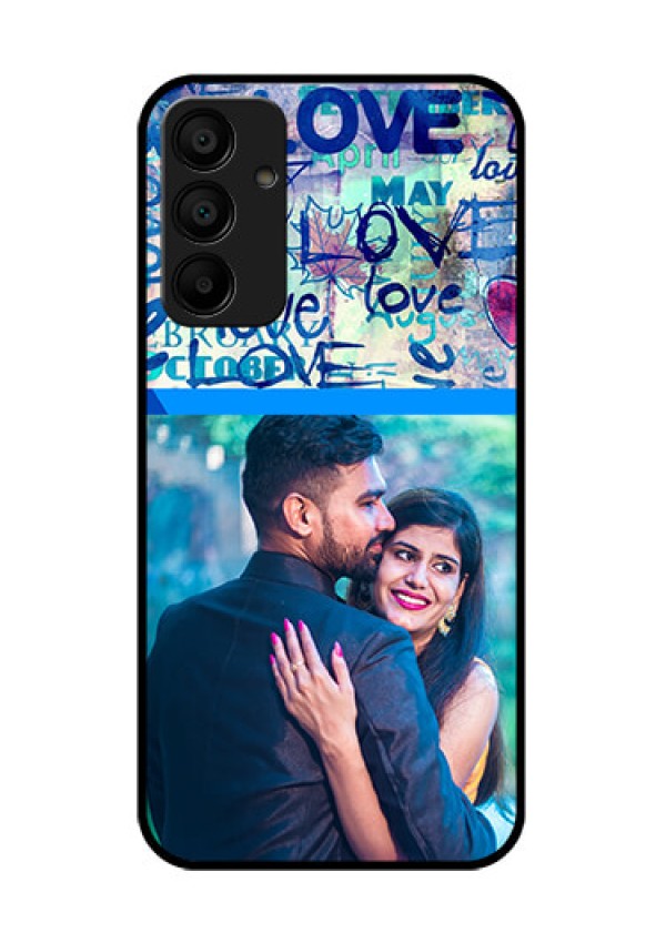 Galaxy M15 5G Custom Glass Phone Case - Colorful Love Design