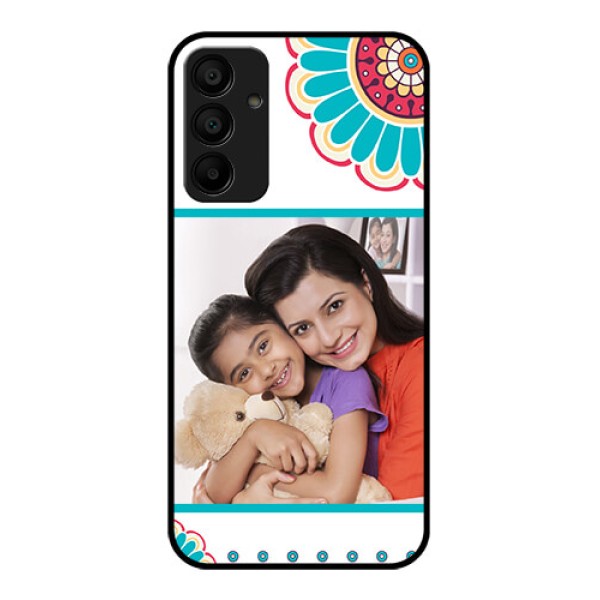 Galaxy M15 5G Custom Glass Phone Case - Flower Design